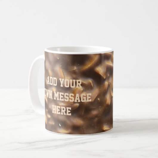 Custom Chunky Chocolate Custom Text Kaffeetasse (Vorderseite Links)