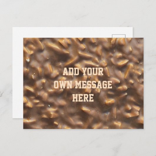 Custom Chunky Chocolate Custom Text Postkarte (Vorne/Hinten)