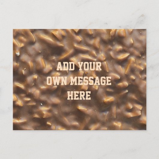 Custom Chunky Chocolate Custom Text Postkarte (Vorderseite)
