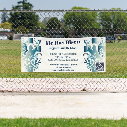 Custom Church Cross Christlich Jesus Ostero Banner (Insitu)