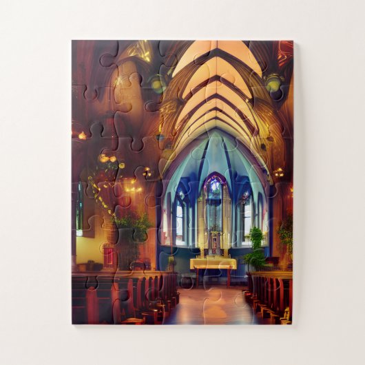 Custom Church Fantasy Art 01 Jigsaw Puzzle (Vertikal)