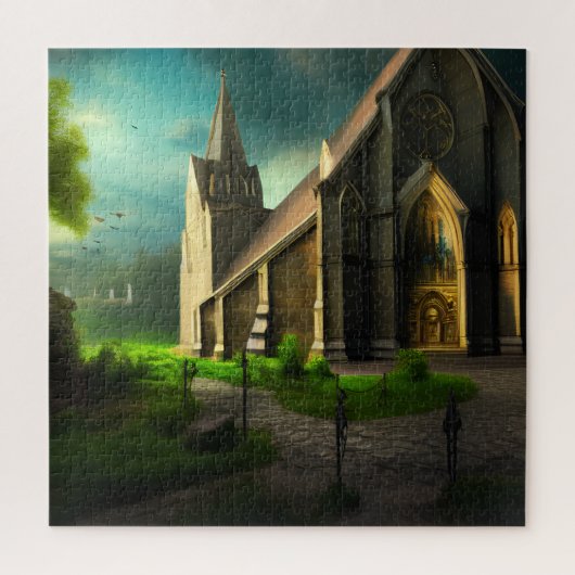 Custom Church Fantasy Art 02 Puzzle (Vertikal)