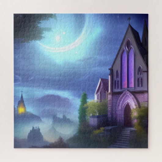 Custom Church Fantasy Art 06 Jigsaw Puzzle (Vertikal)