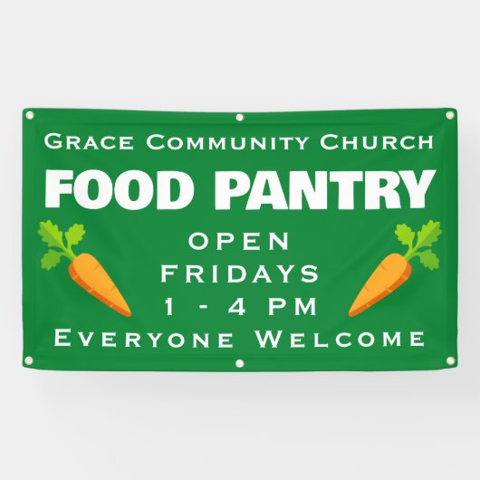Custom Church Food Pantry Banner (Horizontal)