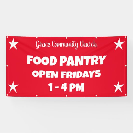Custom Church Food Pantry Banner (Horizontal)