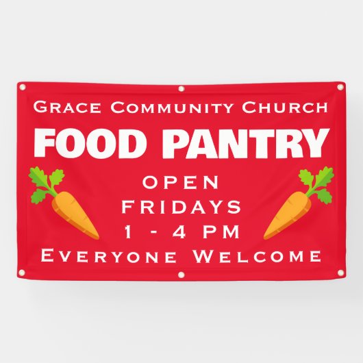 Custom Church Food Pantry Banner (Horizontal)