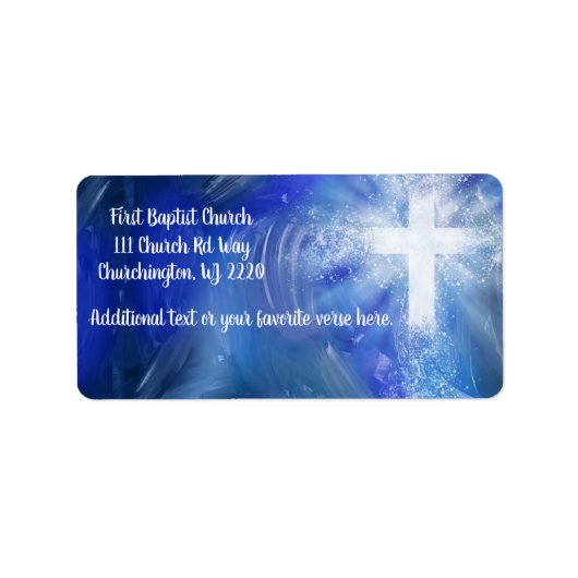 Custom Church Return Label Adressaufkleber (Vorne)