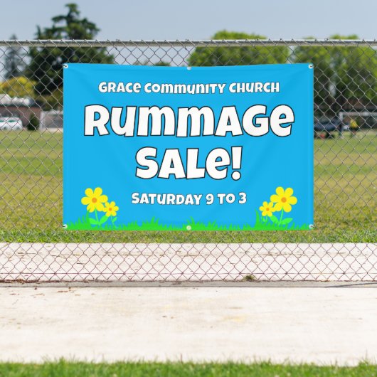 Custom Church Rummage Sale Banner (InSitu)