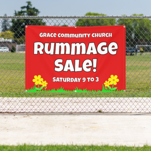 Custom Church Rummage Sale Banner (InSitu)