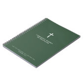 Custom Church Sermon Modern Cross Green Faith Notizblock (Linke Seite)