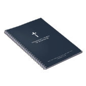 Custom Church Sermon Modern Cross Navy Faith Notizblock (Rechte Seite)