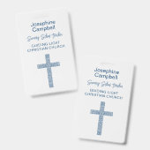 Custom Church Staff Volunteer Event Name Blue Ausweis (Vorder- & Rückseite)