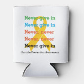 Custom Churchill NIE AUFGEBEN Dosenkühler (Vorderseite)