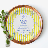 Custom Ciao Baby Italienisches Themed Baby Dusche Pappteller