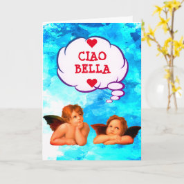 Custom CIAO BELLA Cherubs Angelo Valentines Card Karte