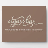 Custom Cigar Bar Wedding Sign Fotoplatte (Vorderseite)