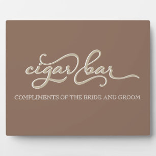 Custom Cigar Bar Wedding Sign Fotoplatte
