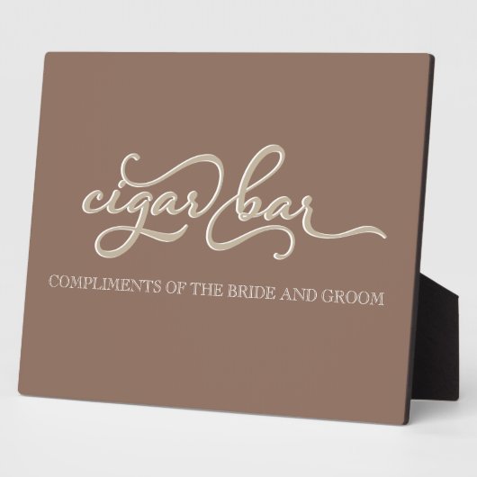 Custom Cigar Bar Wedding Sign Fotoplatte (Seite)