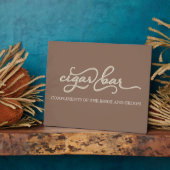 Custom Cigar Bar Wedding Sign Fotoplatte (Seite)