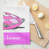 Custom Cinderella Glass Slipper Pink Handtuch (Viertel Falte)