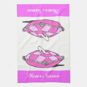 Custom Cinderella Glass Slipper Pink Handtuch (Vertikal)