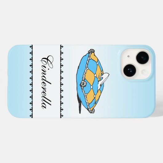 Custom Cinderella Slipper Aquamarin Pillow iPhone  Case-Mate iPhone Hülle (Rückseite (Horizontal))