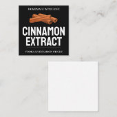 Custom Cinnamon Extract label VE011_01sqv2 Quadratische Visitenkarte (Vorne/Hinten)