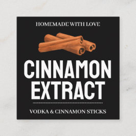 Custom Cinnamon Extract label VE011_01sqv2 Quadratische Visitenkarte