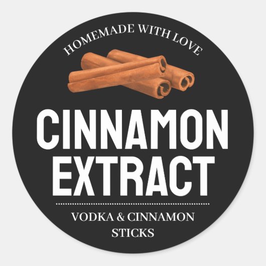 Custom Cinnamon Extract label VE011_01sqv2 Runder Aufkleber (Vorderseite)