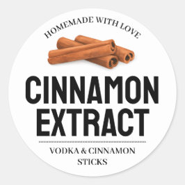 Custom Cinnamon Extract label VE011_01sqv2 Runder Aufkleber