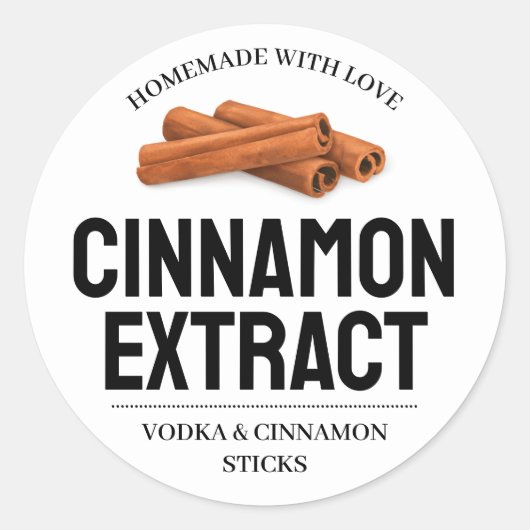 Custom Cinnamon Extract label VE011_01sqv2 Runder Aufkleber (Vorderseite)