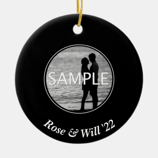 Custom Circle Foto Ornament (Vorne)
