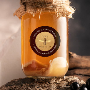 Custom Circle Homemade Honey Kitchen Kraft Biene Runder Aufkleber