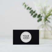 Custom Circle Logo Modern Business card template Visitenkarte (Stehend Vorderseite)