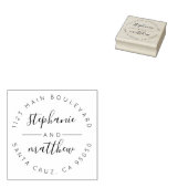 Custom Circular Script Wedding Rücksendeadresse Gummistempel (Stempel)