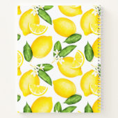 Custom Citrus Lemon Muster Rezept Notizblock (Rückseite)