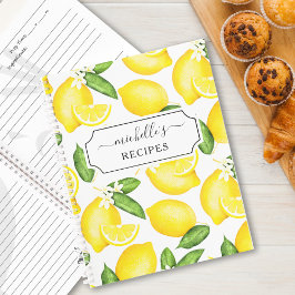 Custom Citrus Lemon Muster Rezept Notizblock