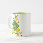 Custom Citrus Lemons frucht Kaffee Tasse (Vorderseite Links)