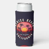 Custom City Beach Lage Retro Sunset Souvenir Selters Dosenkühler (Seltzer Vorderseite)