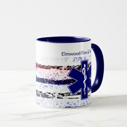 Custom City Fire and Rescue Tasse (VorderseiteRechts)