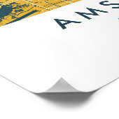 Custom City Map Amsterdam Netherlands Poster (Ecke)