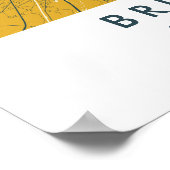 Custom City Map Brussels Belgium Wall Art Poster (Ecke)