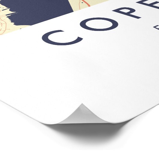 Custom City Map Copenhagen Denmark Wall Art Poster (Ecke)