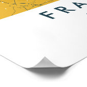 Custom City Map Frankfurt Germany Wall Art Poster (Ecke)