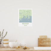Custom City Map Helsinki Finland Wall Art Poster (Küche)