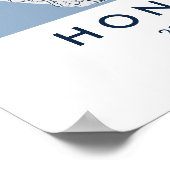 Custom City Map Hong Kong China Wall Art Poster (Ecke)