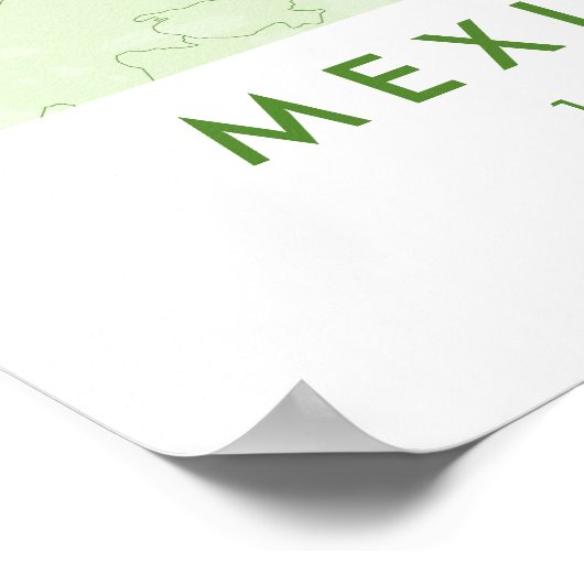 Custom City Map Mexico Wall Art Poster (Ecke)