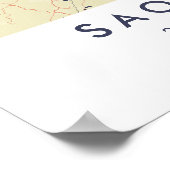 Custom City Map Sao Paulo Brazil Wall Art Poster (Ecke)