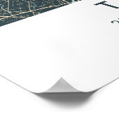 Custom City Map Taipei Taiwan Wall Art Poster (Ecke)