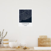 Custom City Map Toronto Canada Wall Art Poster (Küche)